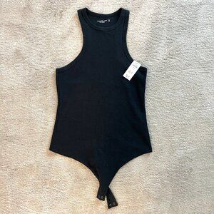 NWT Black Ribbed Abercrombie Body Suit